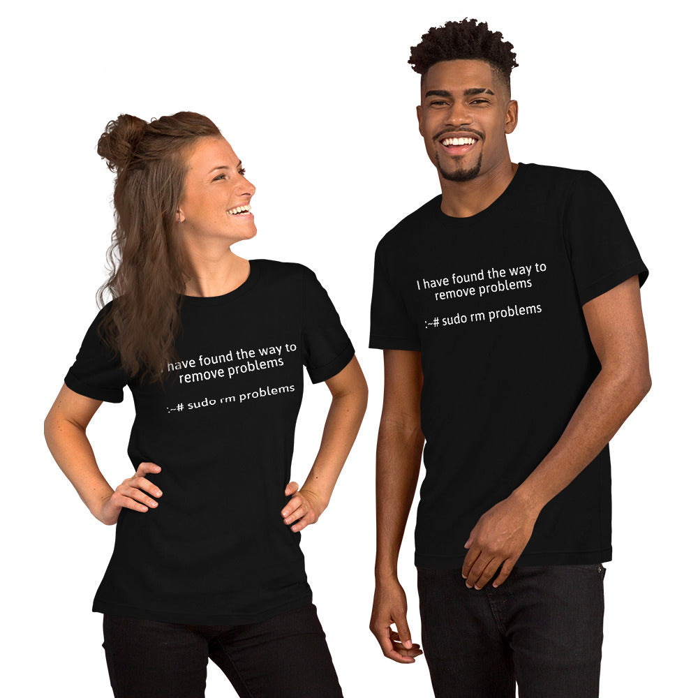 I have found the way to remove problems - Short-Sleeve Unisex T-Shirt (White text) by DarkByteGear