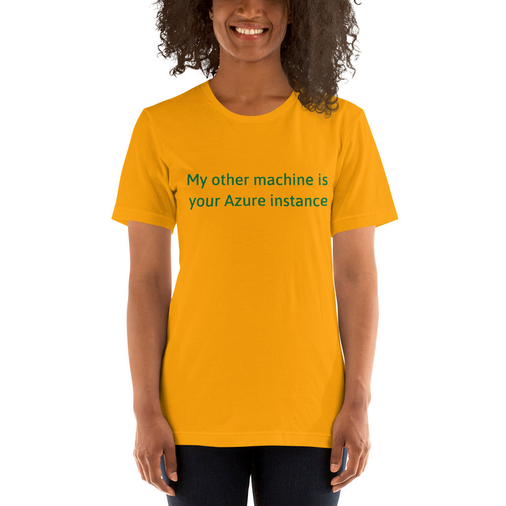 My other machine - Short-Sleeve Unisex T-Shirt (green text) by DarkByteGear