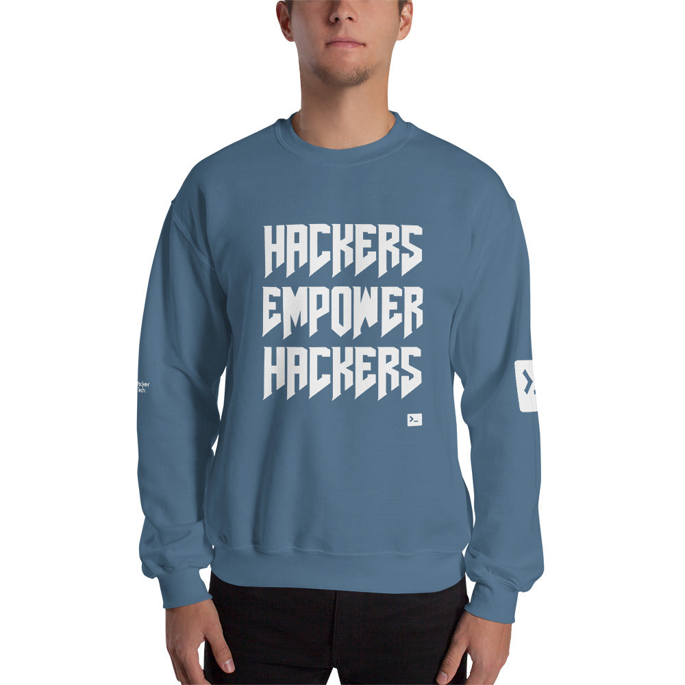 Hackers empower hackers - Unisex Sweatshirt by DarkByteGear