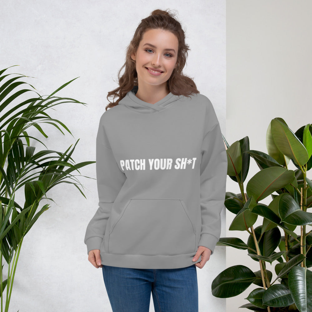 PATCH YOUR SH*T - Unisex Hoodie (white text) by DarkByteGear