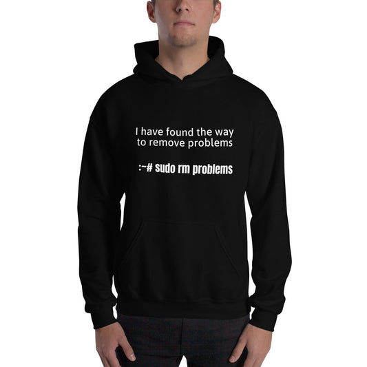 I have found the way to remove problems - Hooded Sweatshirt (White text) by DarkByteGear