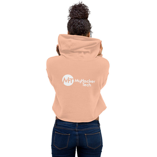 MyHackerTech Classic - Crop Hoodie (with back design) by DarkByteGear
