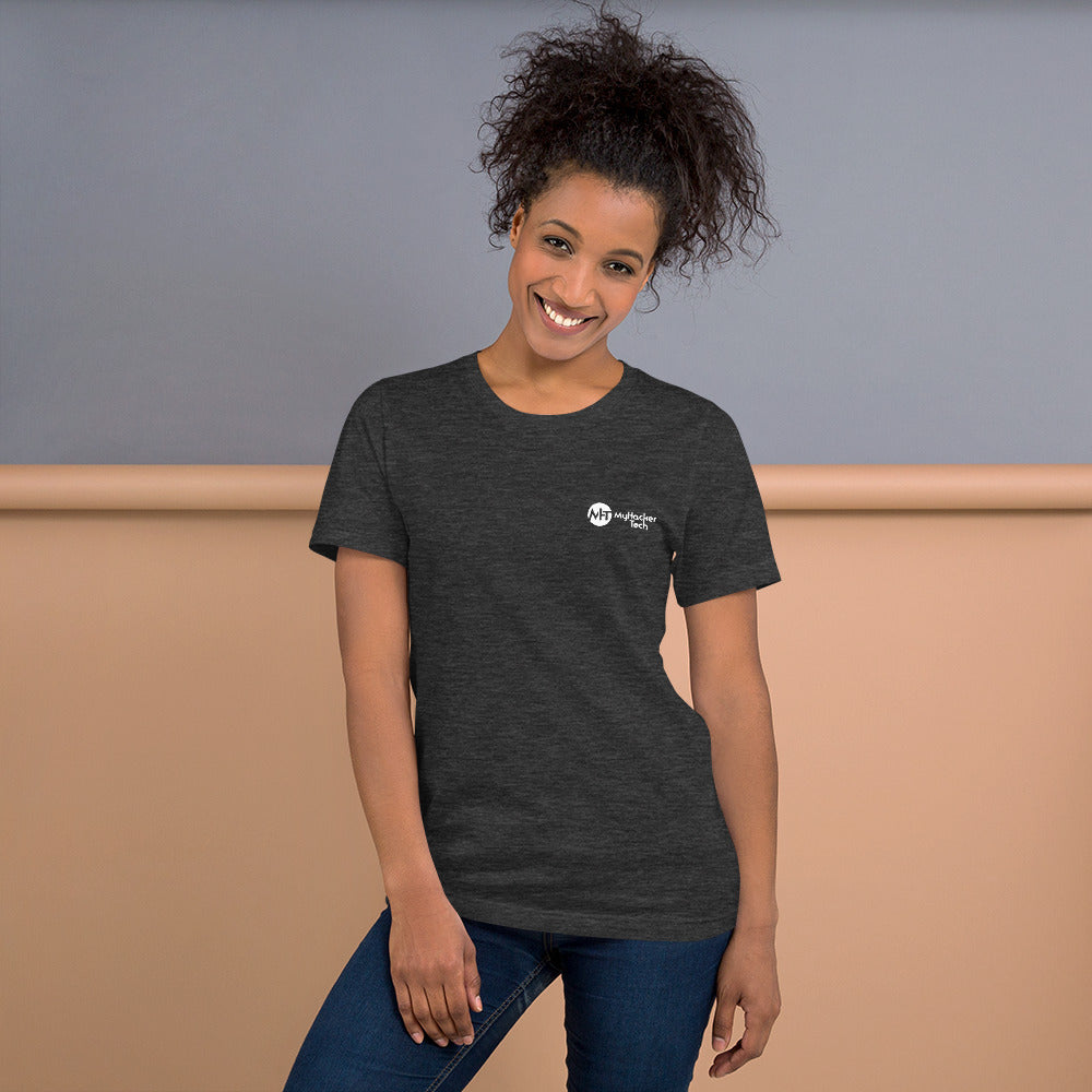 stay at at home, wear a mask - Short-Sleeve Unisex T-Shirt (with back design) by DarkByteGear