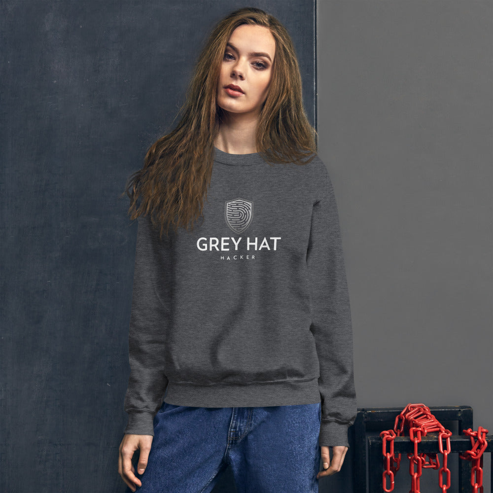 Grey Hat Hacker - Unisex Sweatshirt by DarkByteGear