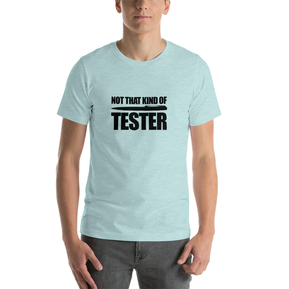 Not that kind of pen tester - Short-Sleeve Unisex T-Shirt (black text) by DarkByteGear