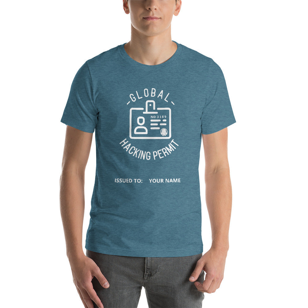 Global Hacking Permit 3389 - Short-Sleeve Unisex T-Shirt by DarkByteGear