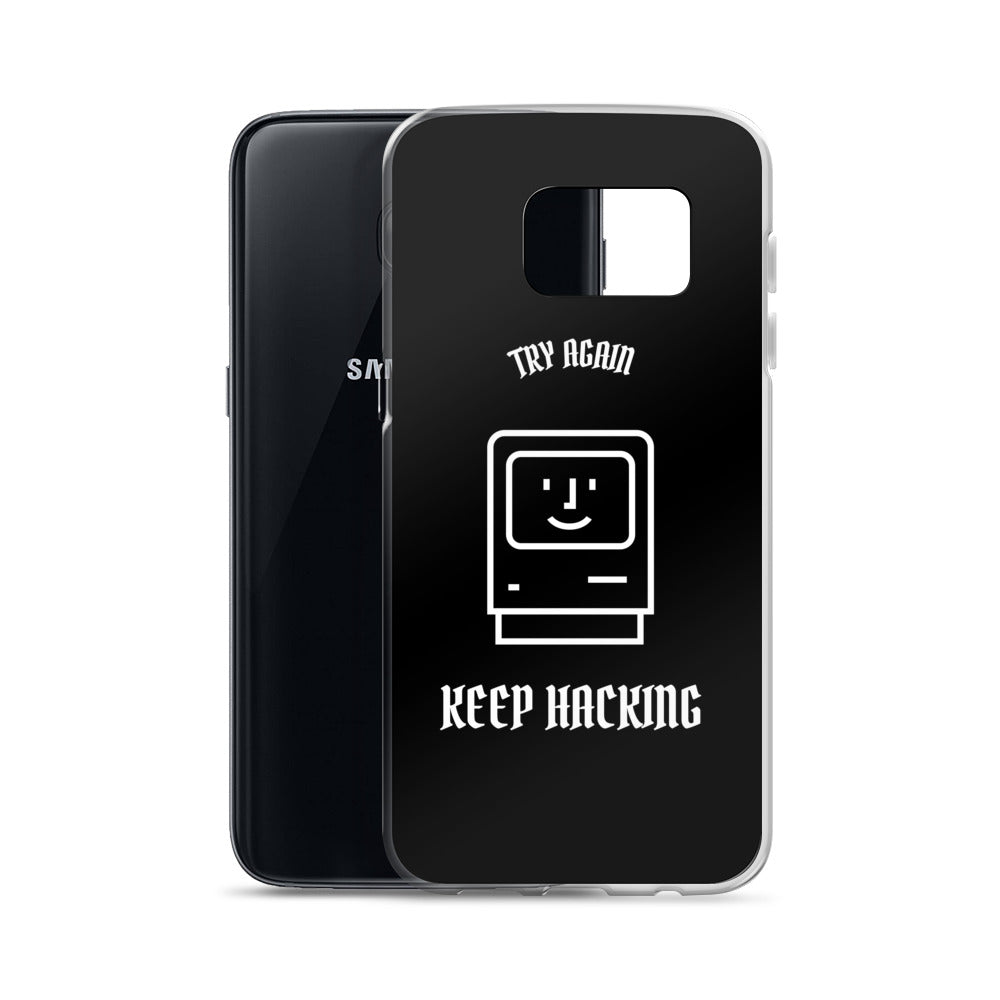 Keep hacking - Samsung Case (white text) by DarkByteGear