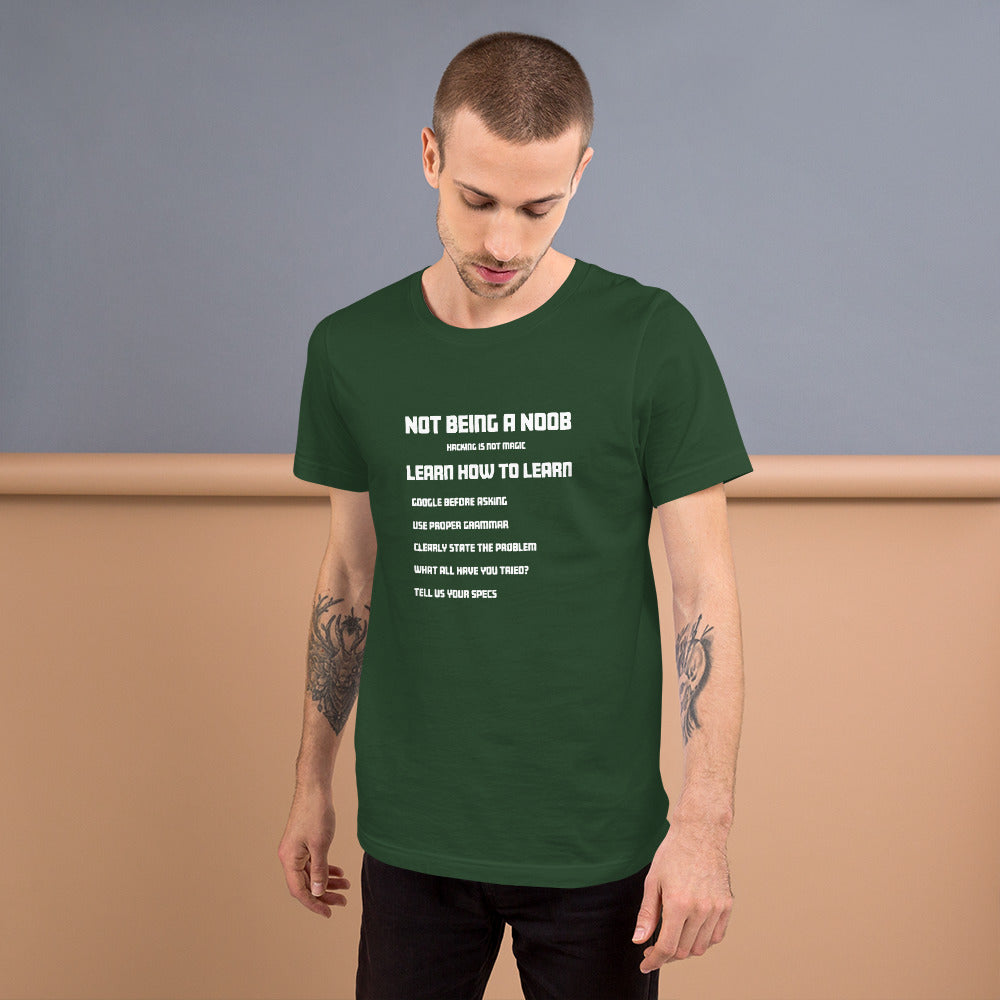 Not Being A Noob - Short-Sleeve Unisex T-Shirt by DarkByteGear