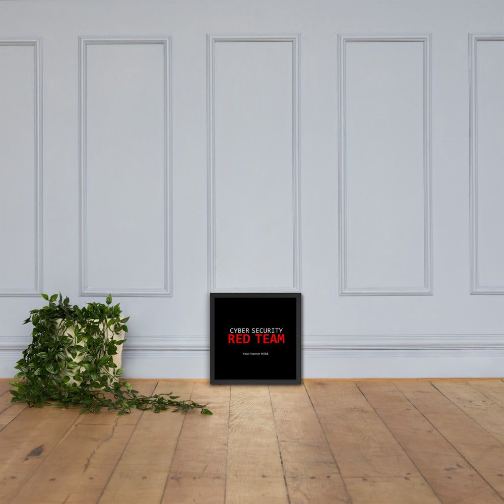 Custom Cyber Security Red team - Framed poster by DarkByteGear
