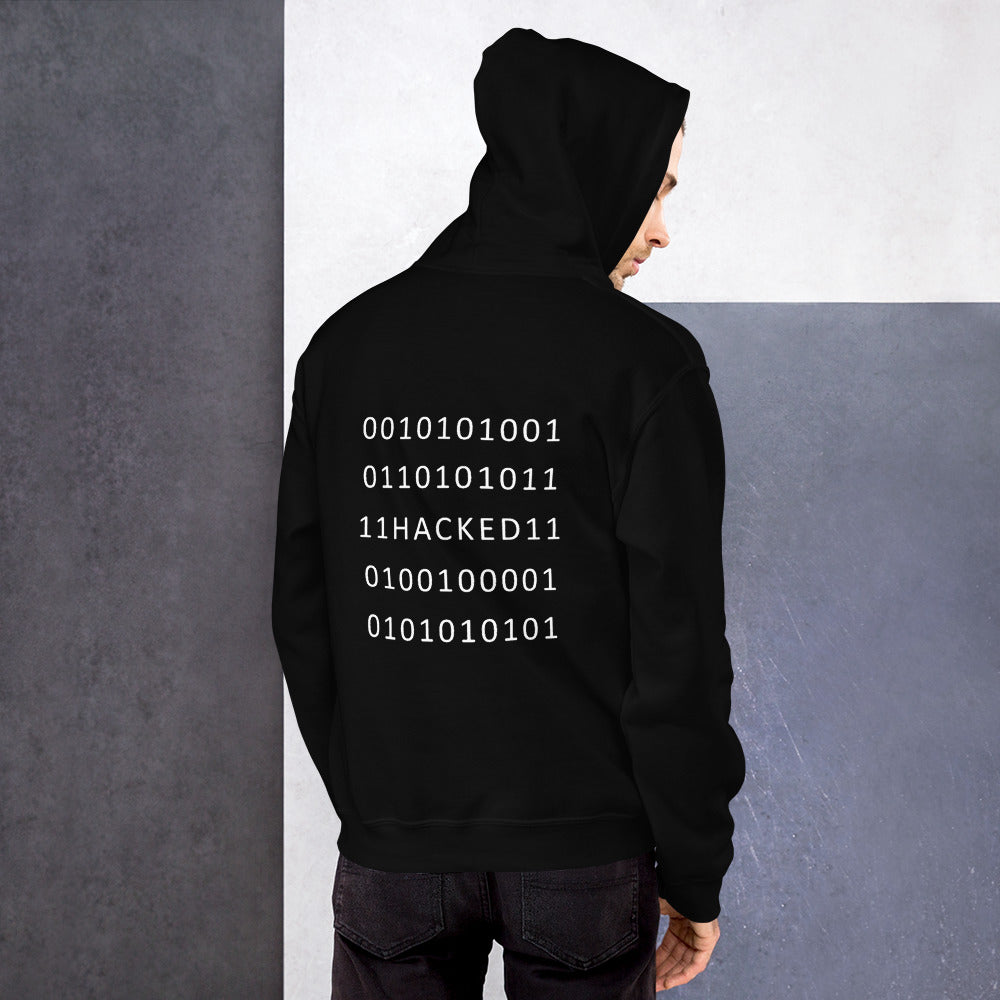 Hacked - Unisex Hoodie (white text) by DarkByteGear