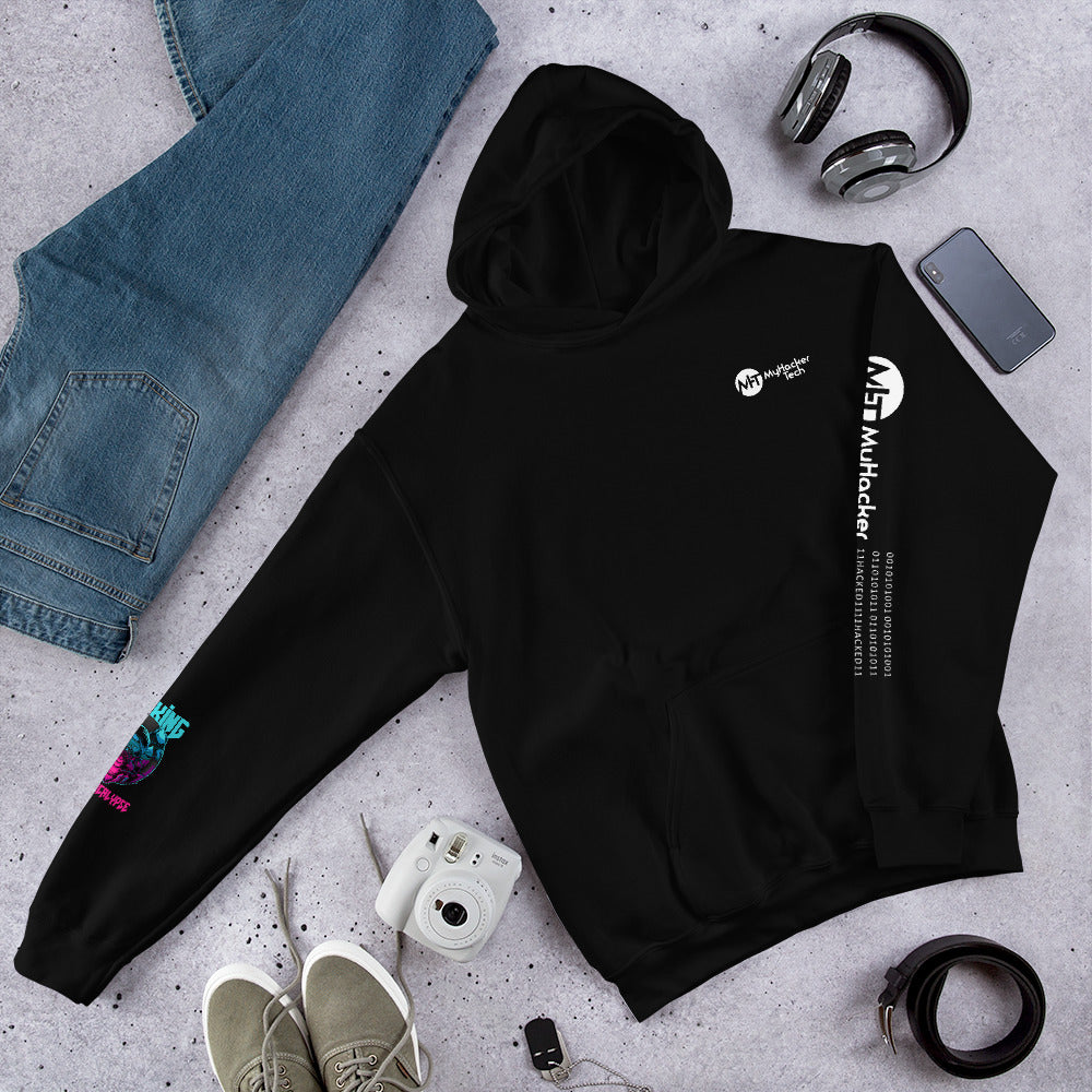 Hacking the apocalypse v1 - Unisex Hoodie (with all sides design) by DarkByteGear