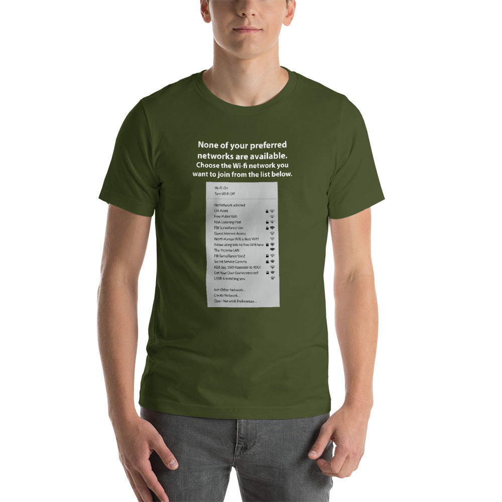None of your preferred networks are available - Short-Sleeve Unisex T-Shirt by DarkByteGear
