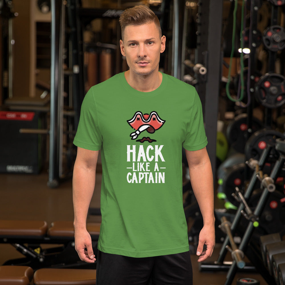 Hack like a captain - Short-Sleeve Unisex T-Shirt by DarkByteGear