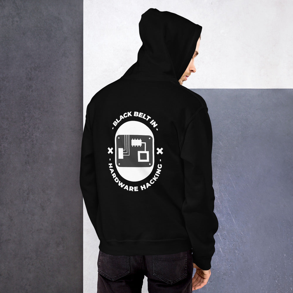 Black belt in hardware hacking - Unisex Hoodie by DarkByteGear