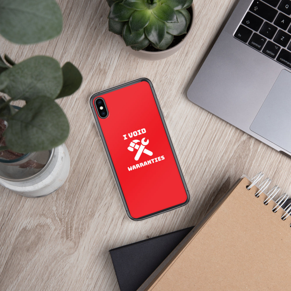 I void warranties - iPhone Case (red) by DarkByteGear