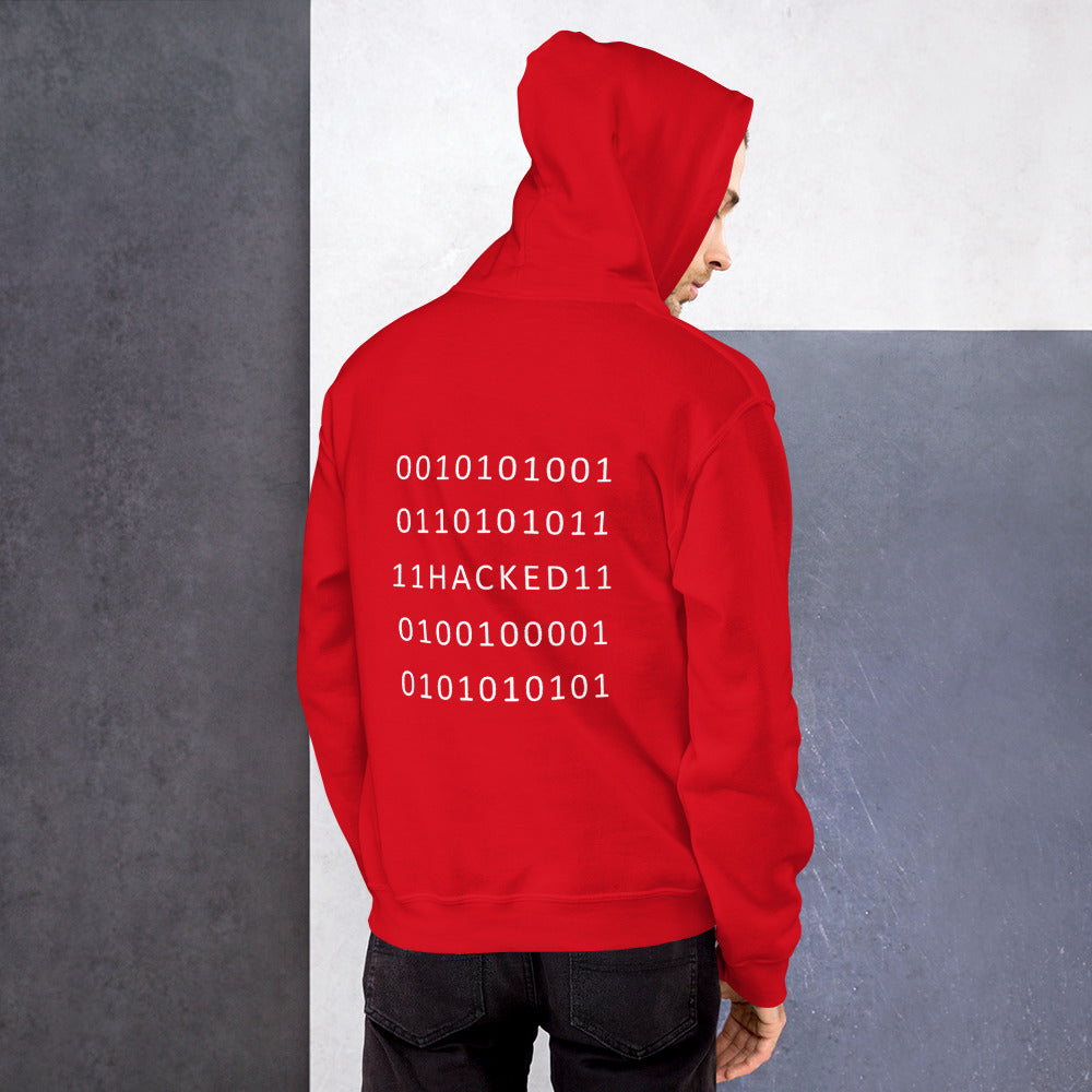 Hacked - Unisex Hoodie (white text) by DarkByteGear