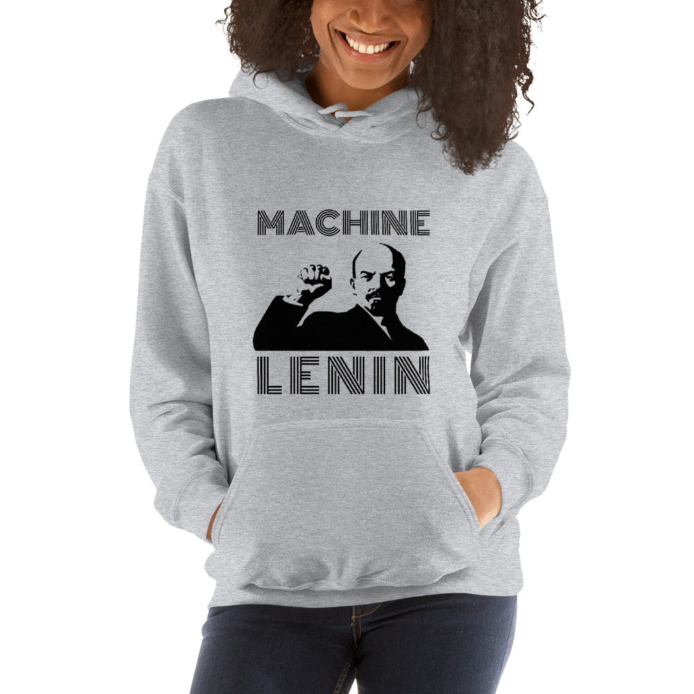 Machine Lenin - Unisex Hoodie (black text) by DarkByteGear