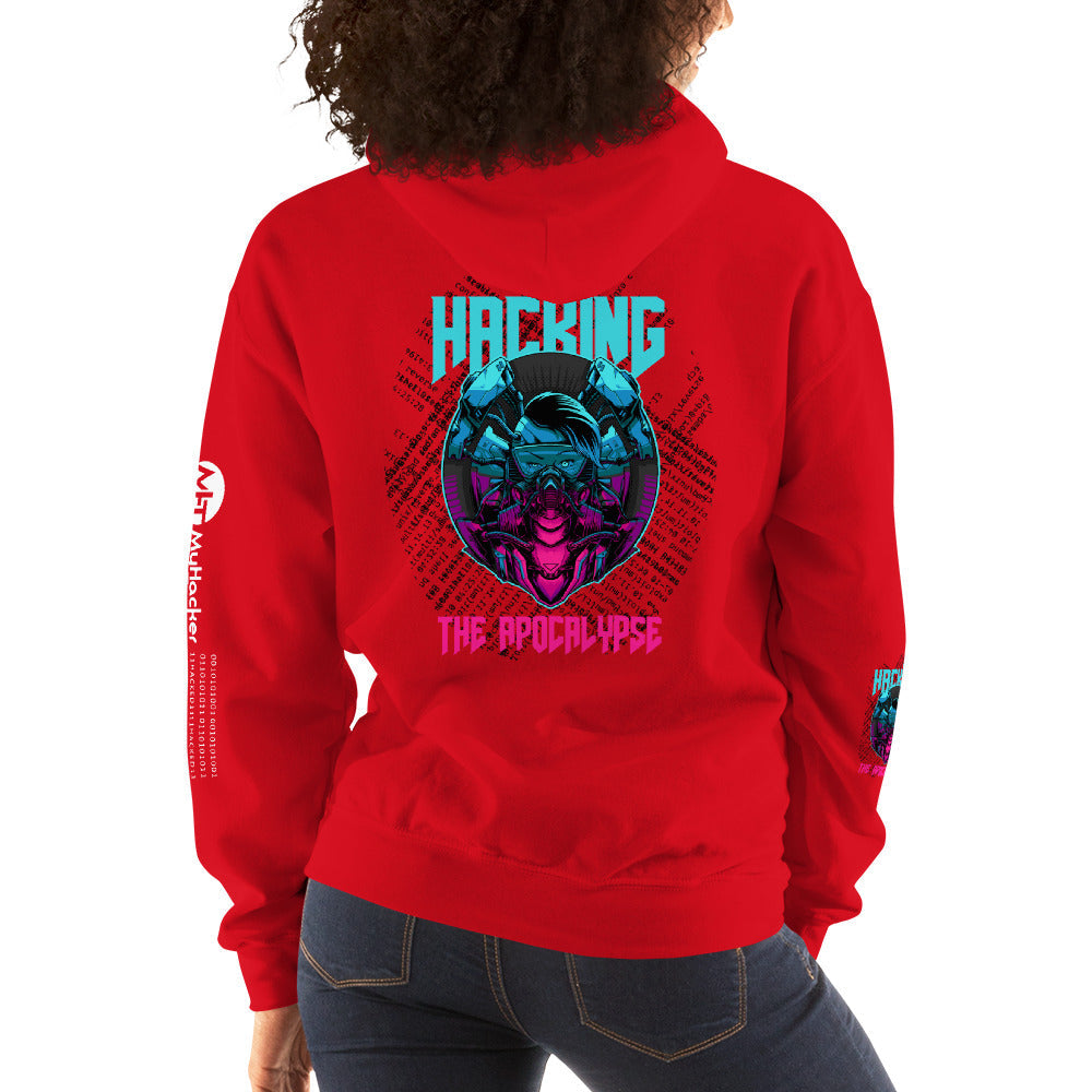 Hacking the apocalypse v1 - Unisex Hoodie (with all sides design) by DarkByteGear