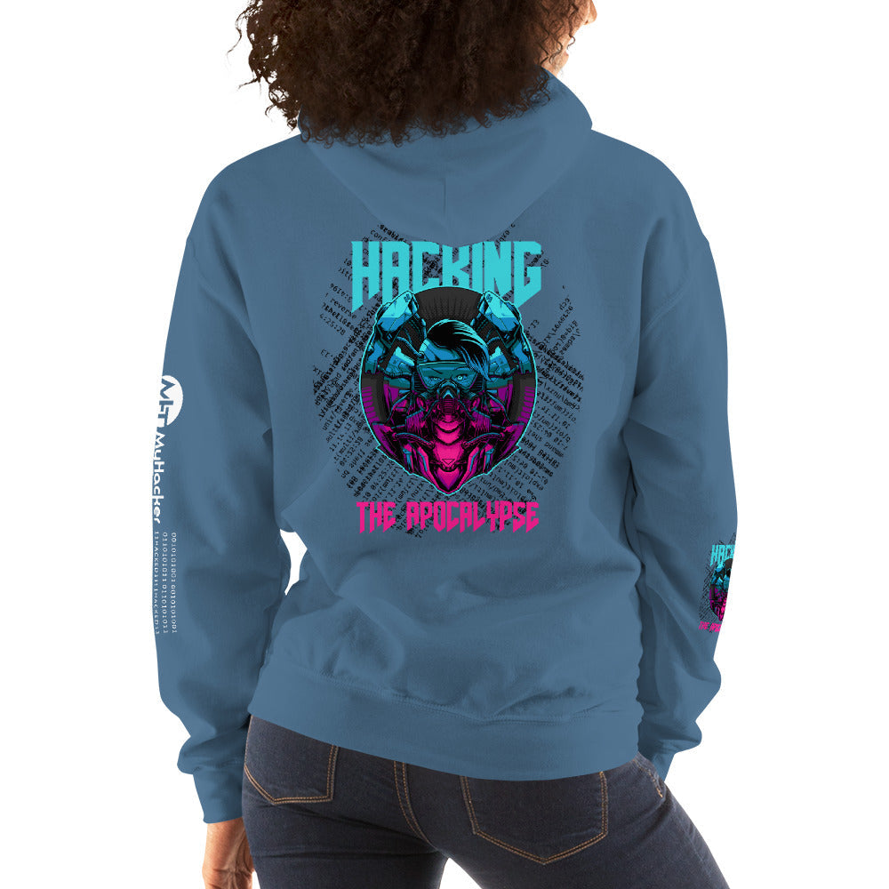 Hacking the apocalypse v1 - Unisex Hoodie (with all sides design) by DarkByteGear
