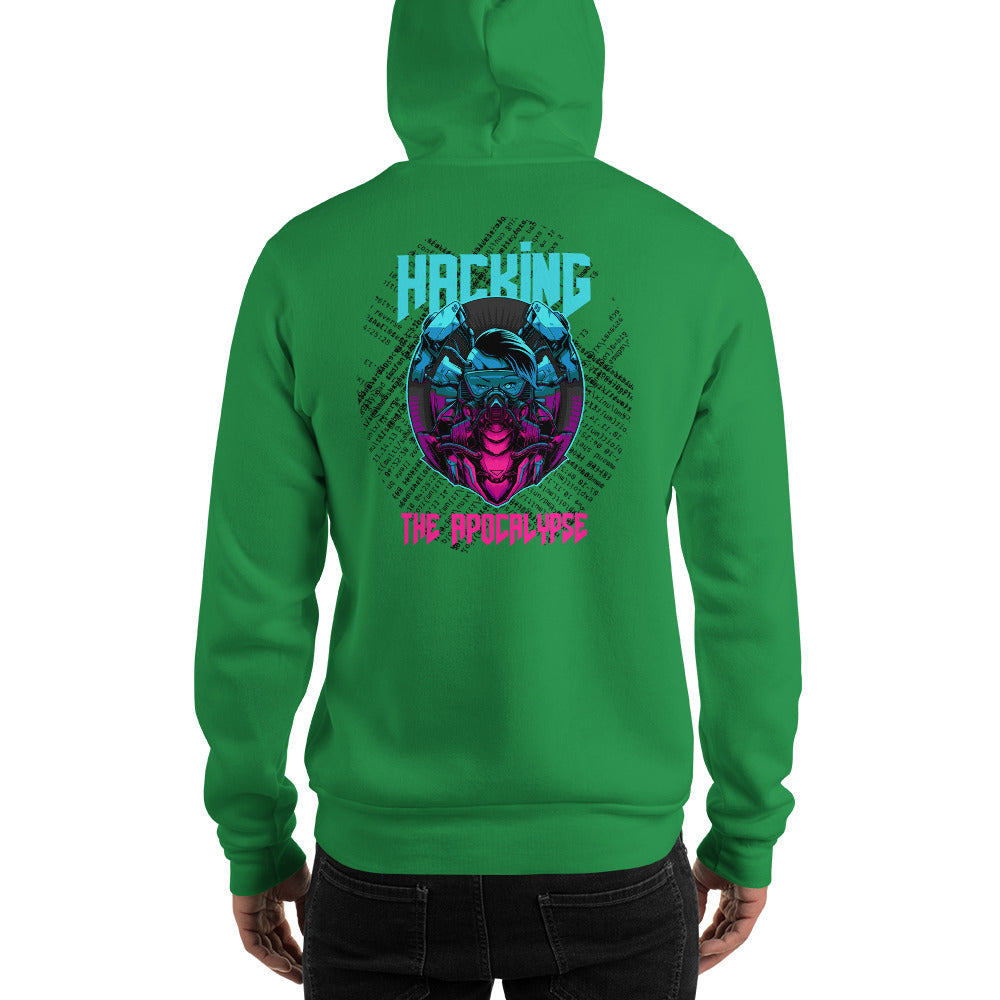 Hacking the apocalypse v2 -Unisex Hoodie (with back design) by DarkByteGear