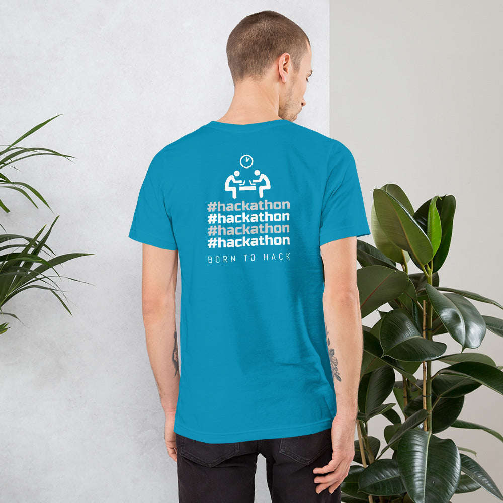 #hackathon - Short-Sleeve Unisex T-Shirt by DarkByteGear