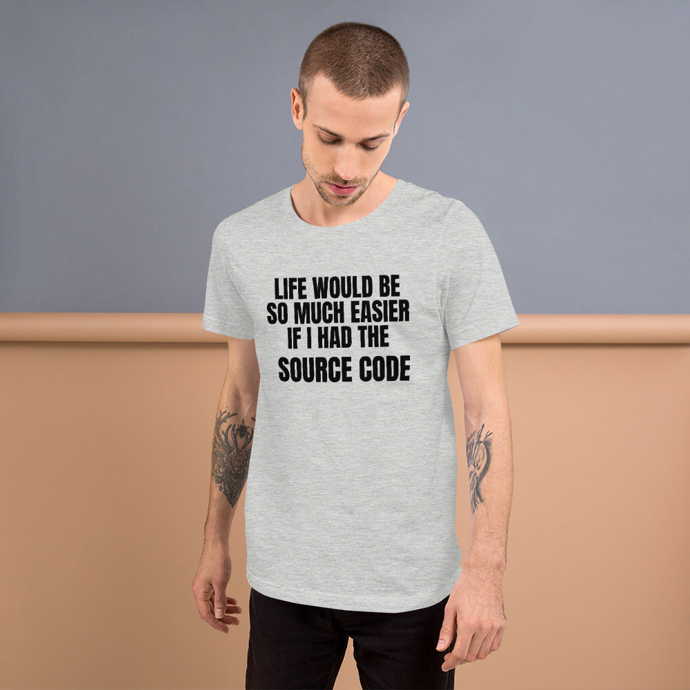 Source code - Short-Sleeve Unisex T-Shirt (black text) by DarkByteGear
