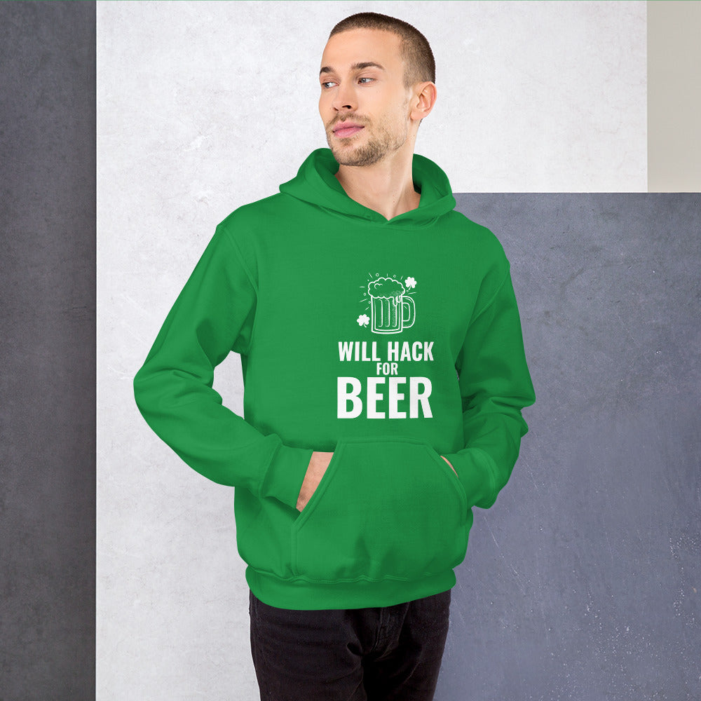 Will hack for beer - Unisex Hoodie by DarkByteGear