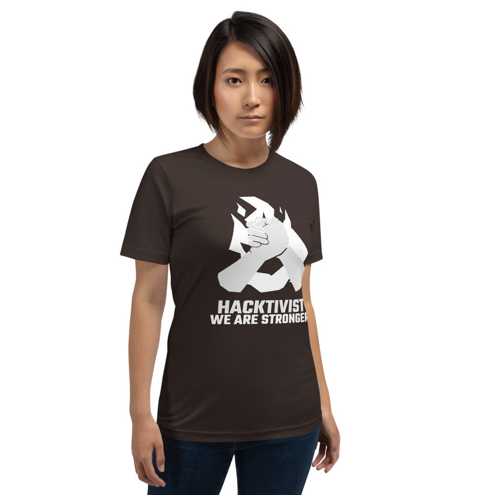 Hacktivist - Short-Sleeve Unisex T-Shirt (white text) by DarkByteGear