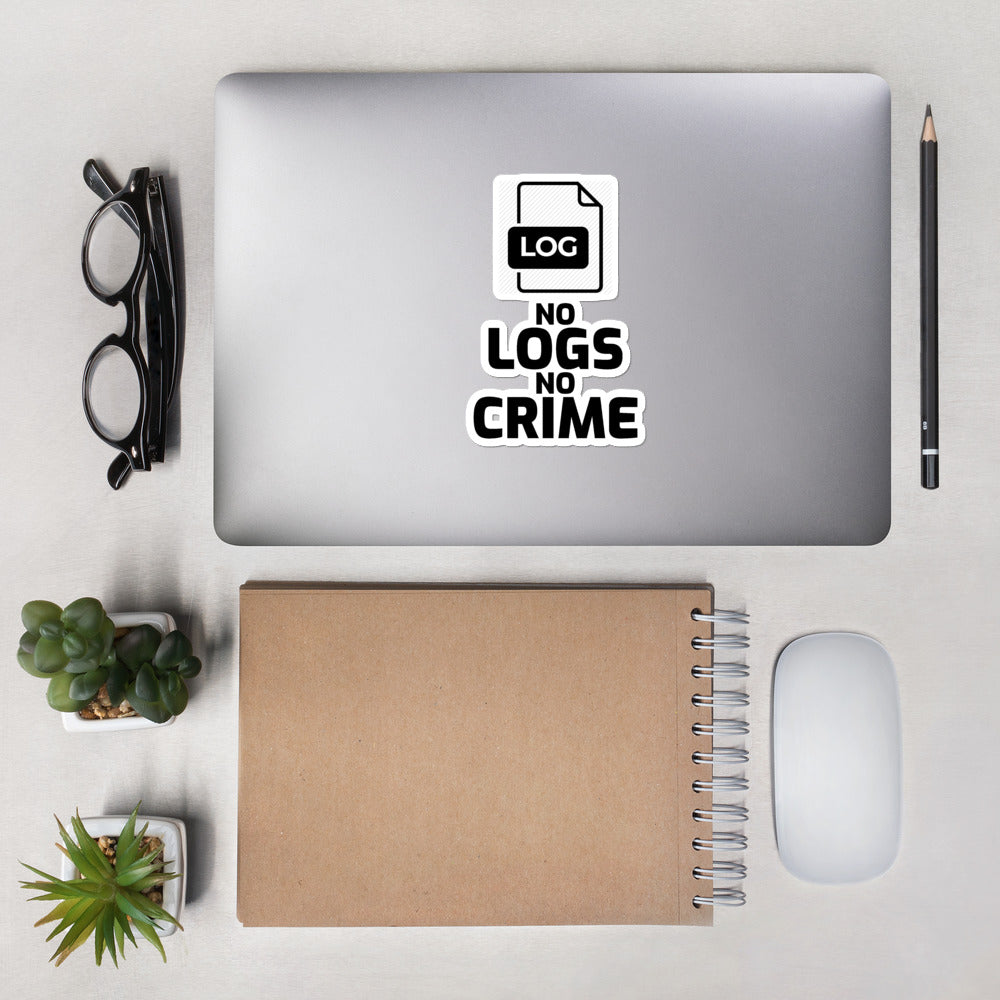 No logs no crime - Bubble-free stickers by DarkByteGear