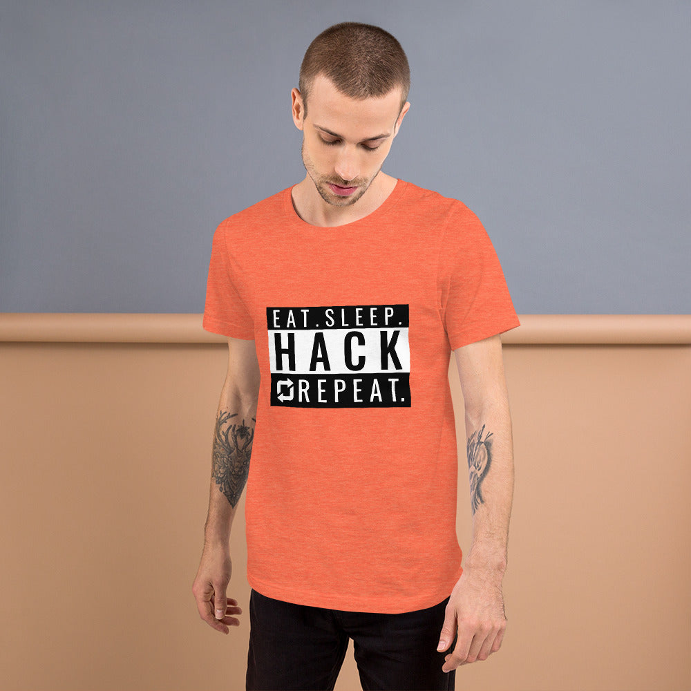 Eat seep hack repeat - Short-Sleeve Unisex T-Shirt by DarkByteGear