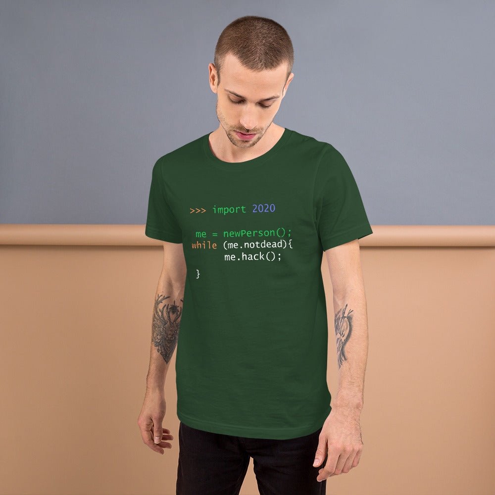 >>> import 2020 me = newPerson(); - Short-Sleeve Unisex T-Shirt by DarkByteGear