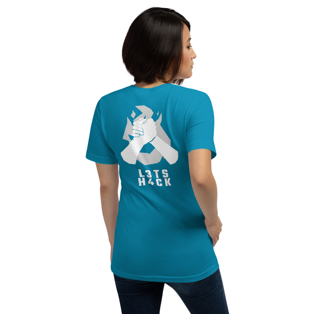 L3ts H4ck - Short-Sleeve Unisex T-Shirt (white text) by DarkByteGear