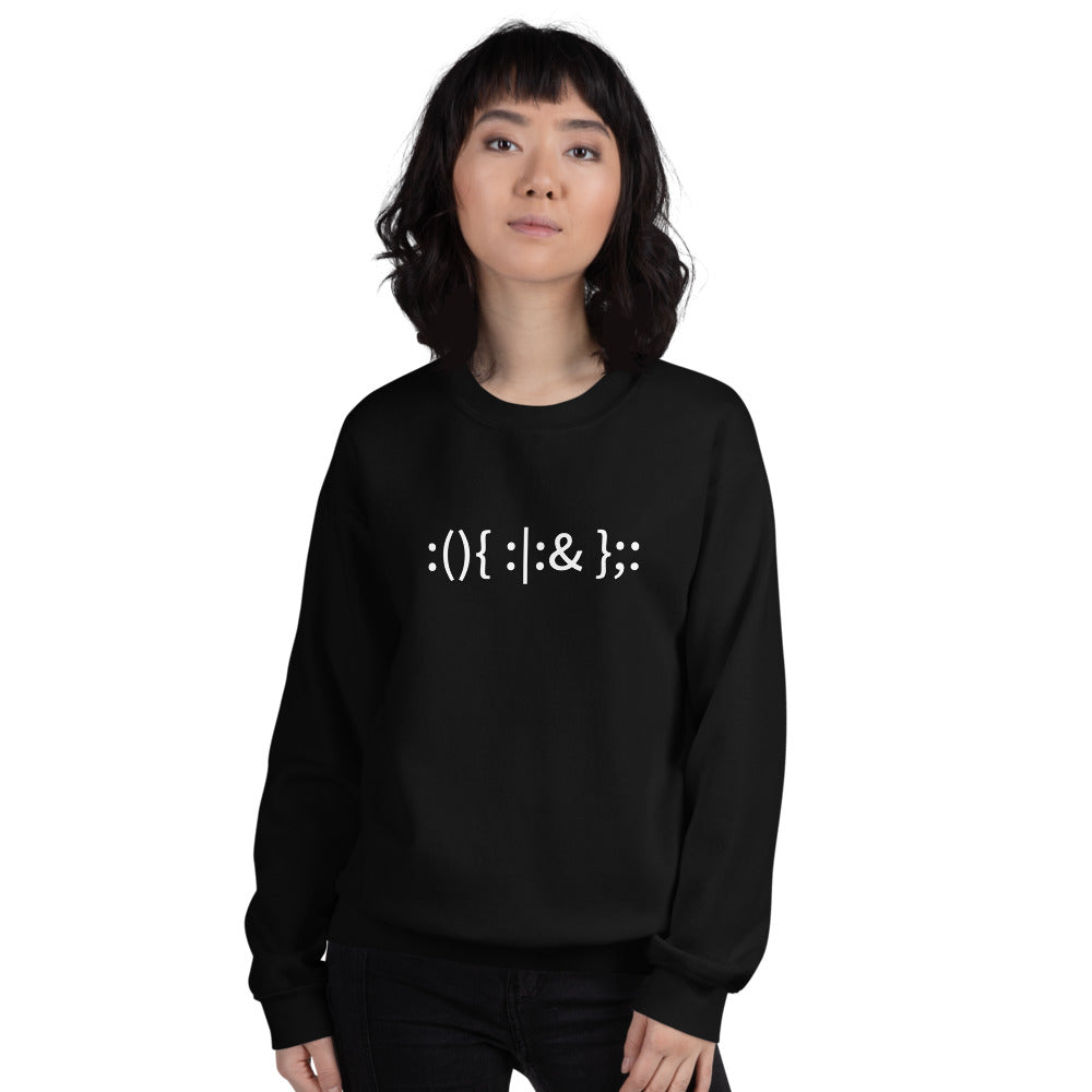 Linux Hackers - Bash Fork Bomb - Unisex Sweatshirt by DarkByteGear