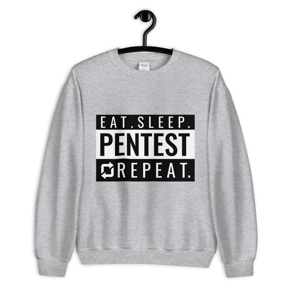 Eat sleep pentest repeat - Unisex Sweatshirt by DarkByteGear