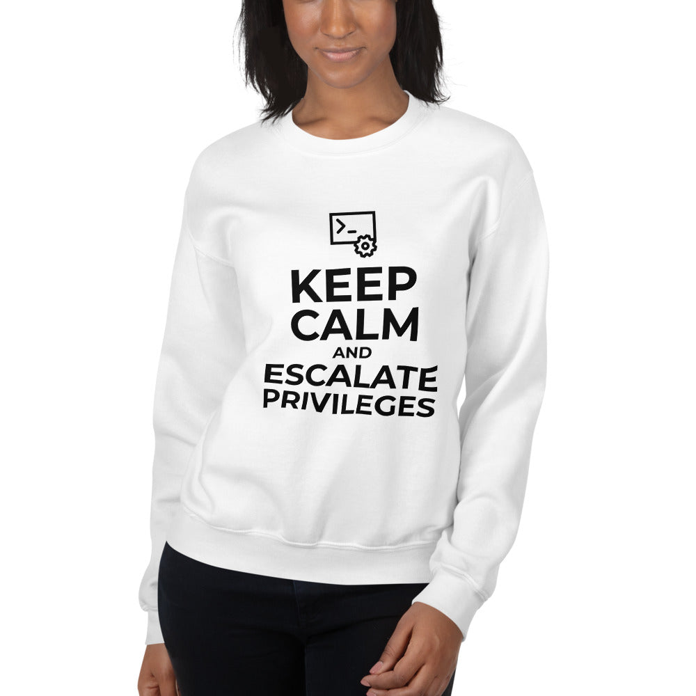 Keep calm and escalate privileges - Unisex Sweatshirt by DarkByteGear