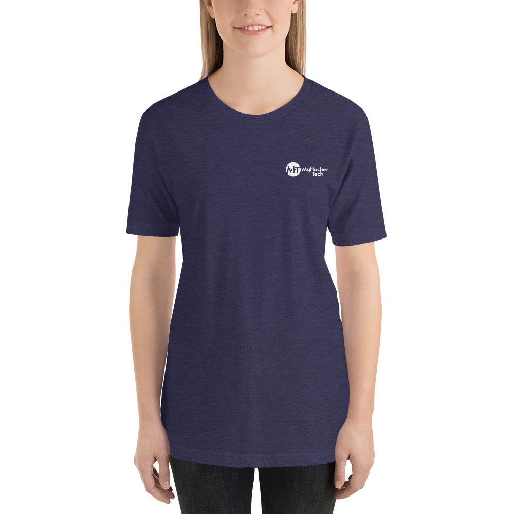 Hacking the apocalypse v2 - Short-Sleeve Unisex T-Shirt (with back design) by DarkByteGear