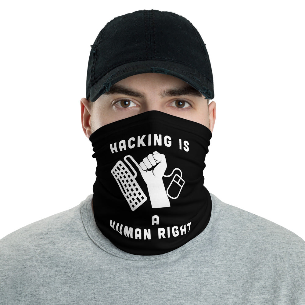 Hacking is a human right - Neck Gaiter by DarkByteGear