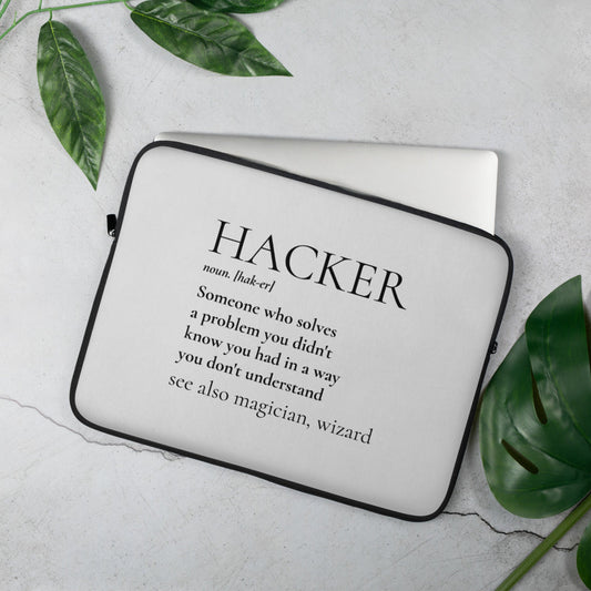 HACKER noun. [hak-er] - Laptop Sleeve by DarkByteGear