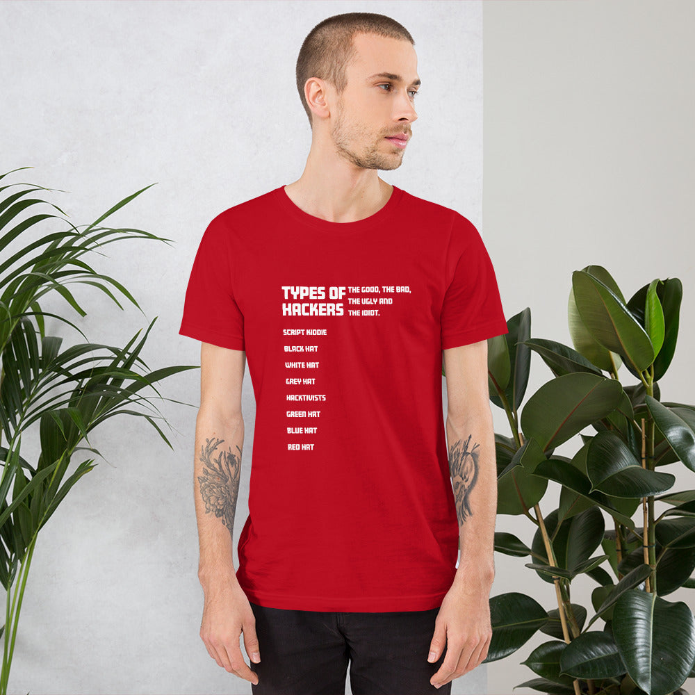 Types Of Hackers - Short-Sleeve Unisex T-Shirt by DarkByteGear