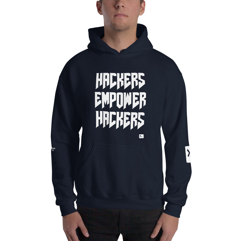 Hackers empower hackers - Unisex Hoodie by DarkByteGear