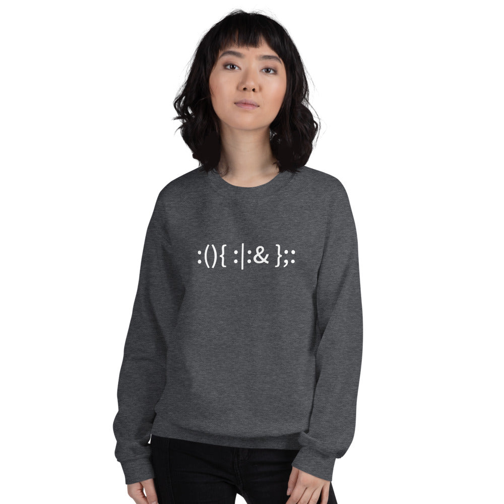Linux Hackers - Bash Fork Bomb - Unisex Sweatshirt by DarkByteGear