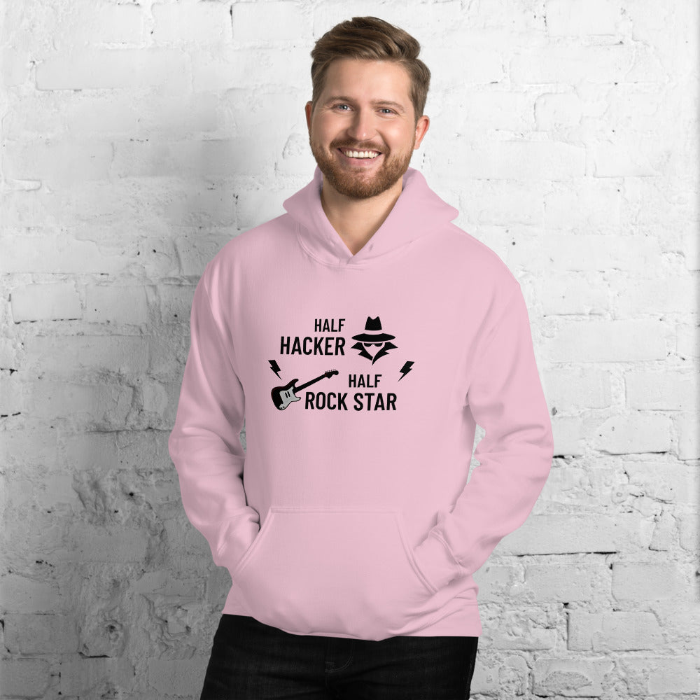 Half Hacker Half Rock Star - Unisex Hoodie by DarkByteGear