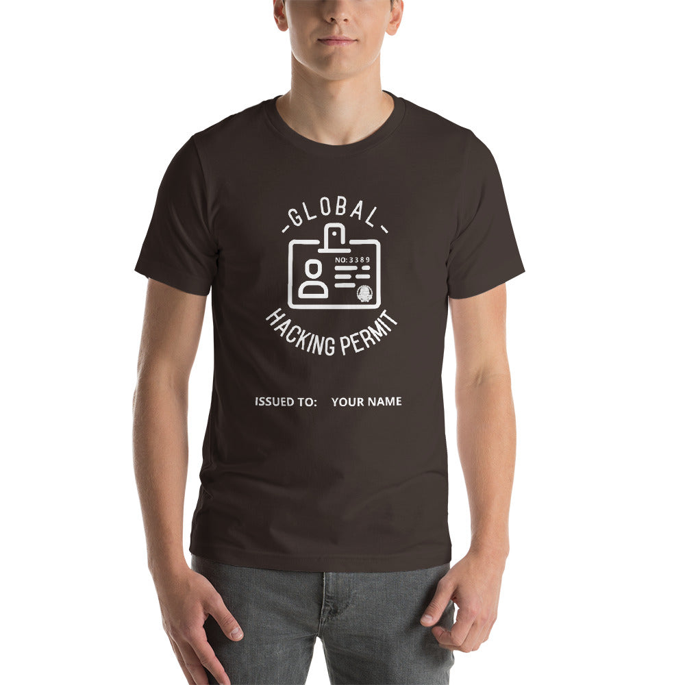 Global Hacking Permit 3389 - Short-Sleeve Unisex T-Shirt by DarkByteGear