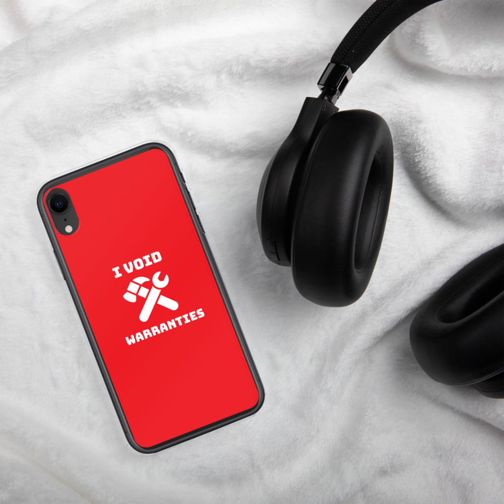 I void warranties - iPhone Case (red) by DarkByteGear