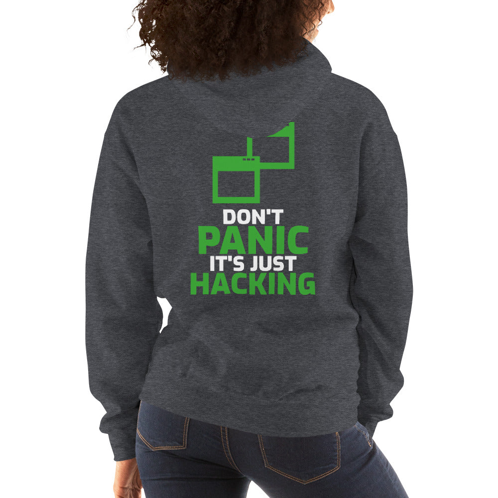 Don't panic it's just hacking - Unisex Hoodie by DarkByteGear