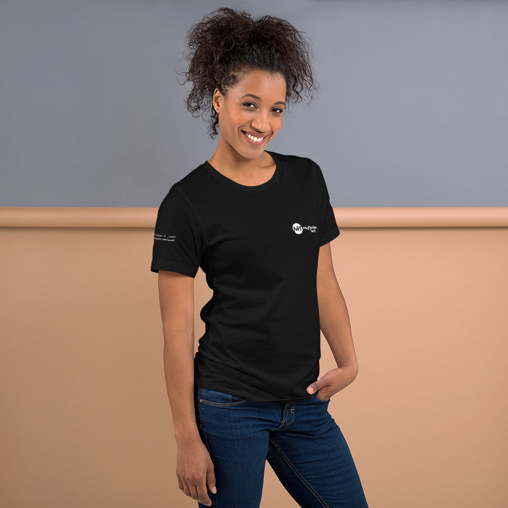 Linux Tweaks - world not found - Short-Sleeve Unisex T-Shirt (with all sides designs) by DarkByteGear