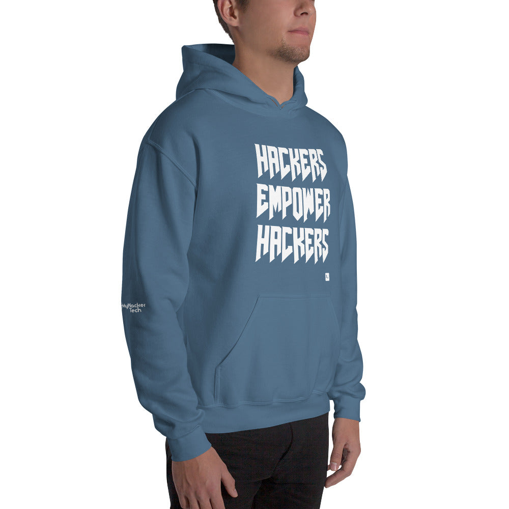 Hackers empower hackers - Unisex Hoodie by DarkByteGear
