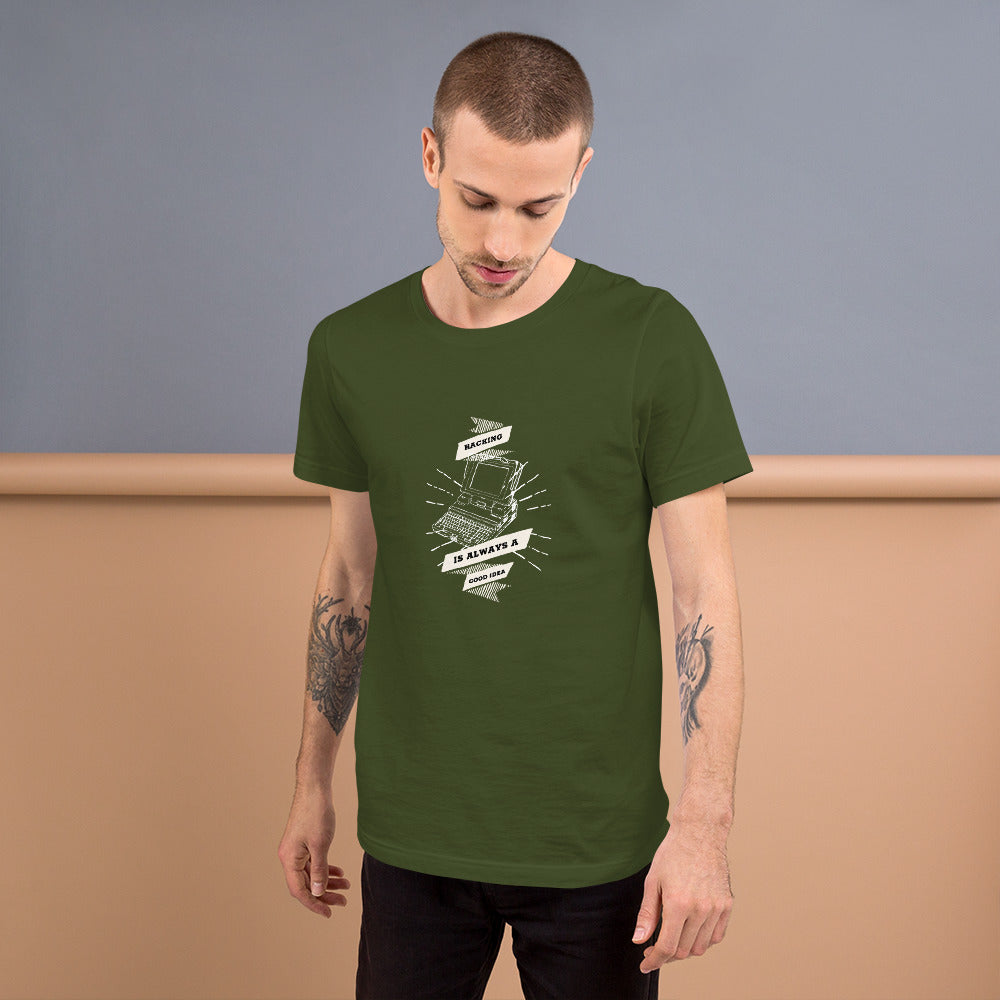 Hacking is always a good idea - Short-Sleeve Unisex T-Shirt by DarkByteGear