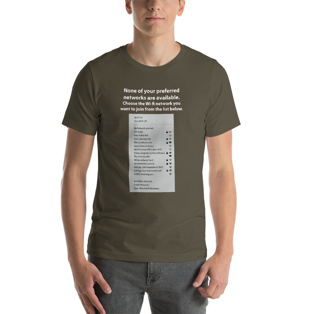 None of your preferred networks are available - Short-Sleeve Unisex T-Shirt by DarkByteGear