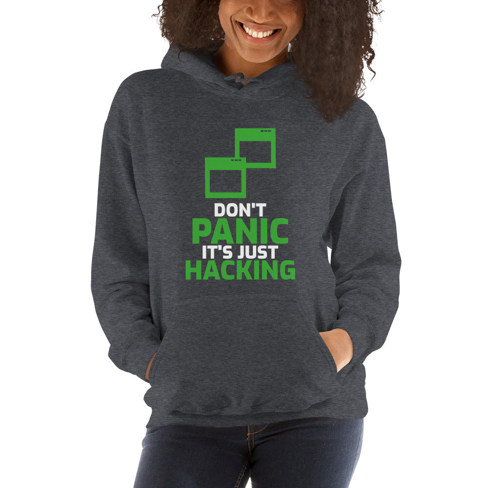 Don't panic it's just hacking - Unisex Hoodie by DarkByteGear